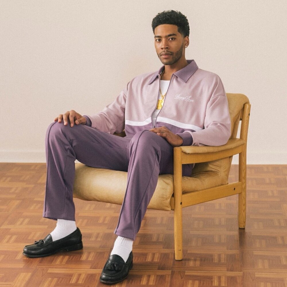 Bogey Boys Macklemore Tracksuit Pant Sz Small 28 Lavender Purple Golf Athleisure